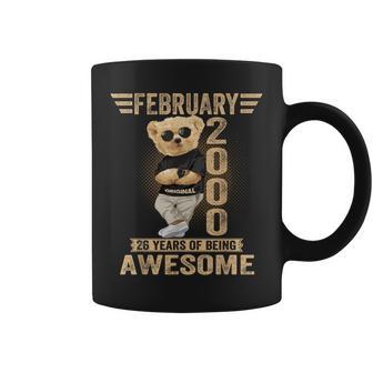 26 De Febrero Cumpleaños Hombres Es 2000 Impresionante Oso De Peluche Taza de café - Regaloses