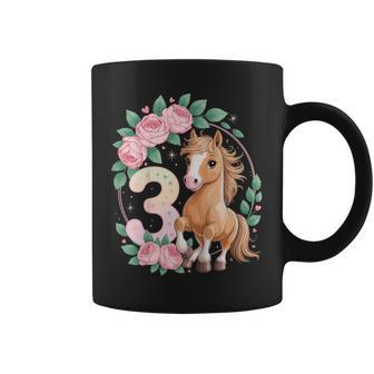 3 Geburtstag Pferd Mädchen 3 Jahre Pferde Deko Reiten Pony Tassen - Geschenkecke