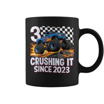 3Rd Birthday Monster Truck 3 Year Old Boys Party Born 2023 Coffee Mug - Thegiftio UK