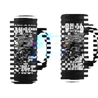3Rd Birthday Monster Truck Young Wild And Three 3 Year Old Coffee Mug | Seseable FR