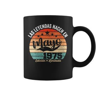 50 Años Cumpleaños Las Leyendas Nacen En Mayo De 1975 Cuello Taza de café - Regaloses