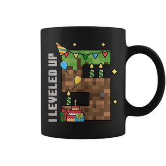 5Th Birthday Boy I Leveled Up 5 Pixel Birthday Gamer Coffee Mug | Seseable CA