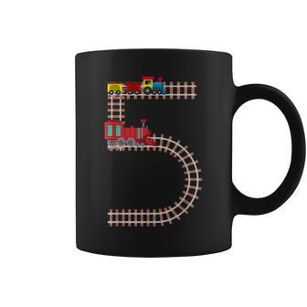 5Th Birthday Train Railroad Themed Fun 5 Years Old Boy Train Coffee Mug - Thegiftio UK