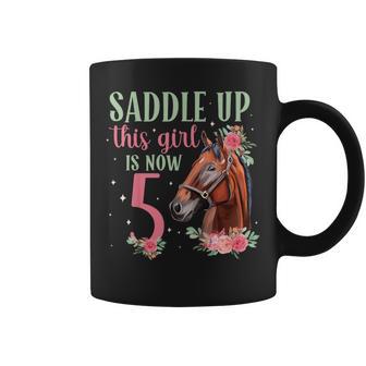 5Th Horse Birthday Party Five Year Old Horse Birthday Coffee Mug - Thegiftio UK