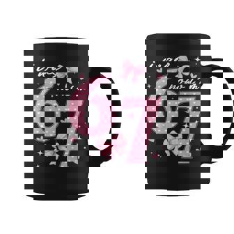 I Was 6 Now I Am 7 Coquette Pink Bow Birthday Girl Coffee Mug - Monsterry