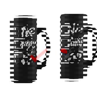 6-7 Meme Nice Naughty 67 Christmas Brain Rot Santa Coffee Mug | Seseable UK