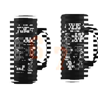 I Was 6 Now I'm 7 Year Old Football Theme 7Th Birthday Boy Coffee Mug | Mazezy