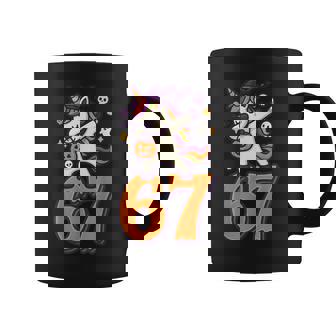 67 Halloween Unicorn Brainrot Meme Six Seven Girl's Women's Coffee Mug | Mazezy