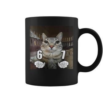 67 Meme Cat Six Seven Meme 6 7 Coffee Mug | Seseable UK