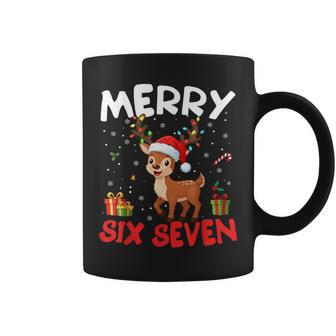 67 Meme Merry Six Seven Reindeer Christmas Men Coffee Mug - Thegiftio UK