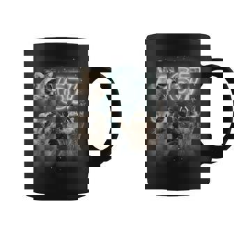 67 Meme Racoon Howling At The Moon 67 6 7 Halloween Coffee Mug | Mazezy