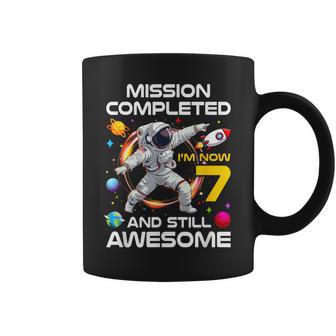 7Th Birthday Astronaut 7 Years Old Outer Space Birthday Coffee Mug - Thegiftio UK