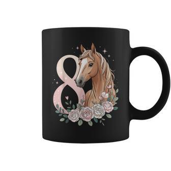 8Th Birthday Horse Girl 8 Years Old Girl Horses Coffee Mug - Thegiftio UK