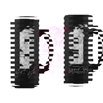 9Th Birthday Girl Pink Coquette Bow 9 Year Old Aesthetic Coffee Mug | Seseable FR