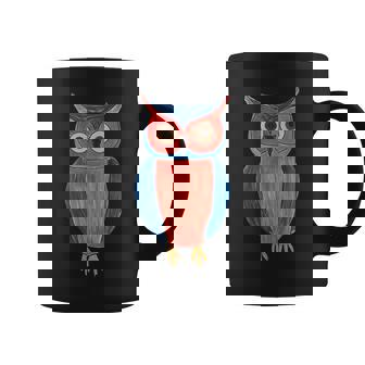 Adorable Búho De Dibujos Animados Para Niños Amantes De Los Pájaros Taza de café - Regaloses