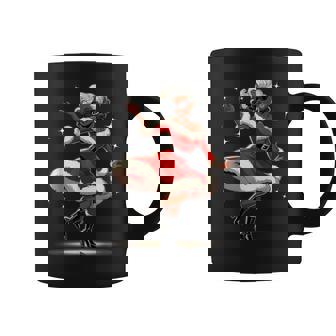African Santa Wife Dancing African American Christmas Coffee Mug - Monsterry