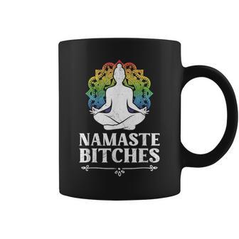 Aggro Yoga Namaste Bitches Lustiges Yogi Tassen - Geschenkecke