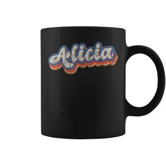 Alicia Camisa Con Nombre Personalizado Letras Personalizadas De Los Años 70 Taza de café - Regaloses