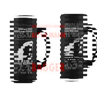 Alter Mann Mit Bagger Bagerfahrer Rentnerchaufelbagger Tassen - Seseable