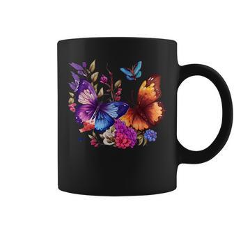 Amante De Mariposas Coloridas Taza de café - Regaloses