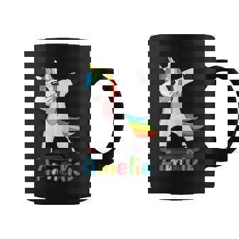 Amelie Name Prénom Amelie Licorne Dansante Colorée Tasse - Cadeauxyz