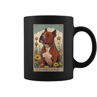 American Bully Tarot Card Floral Puppy Animal Dog Lover Coffee Mug | Mazezy