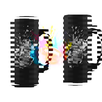 American Football Rugby Ball Watercolor League Player Fan Coffee Mug | Mazezy