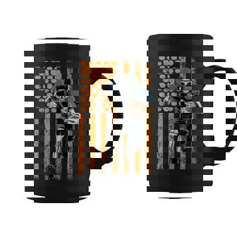 American Football Skeleton Halloween USA Flag Men Boys Coffee Mug | Mazezy