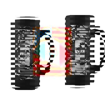 American Mexican Roots Usa Flag Mexico America Coffee Mug - Thegiftio