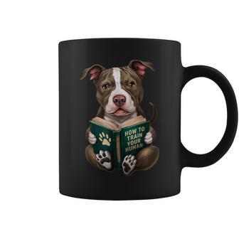 American Pitbull Dog Puppy How To Train Your Human Coffee Mug - Thegiftio UK