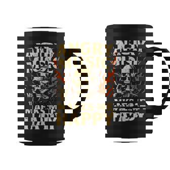 Angry Music Makes Me Happy Vintage Rock Band Coffee Mug | Seseable UK