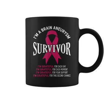 Aortic Brain Aneurysm Awareness I'm Brain Aneurysm Survivor Coffee Mug - Thegiftio UK