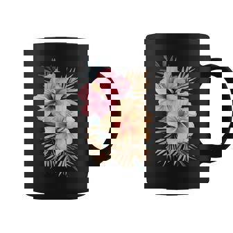 Aquarelle Tropical Hibiscus Fleurs Floral Été S Tasse - Cadeauxyz