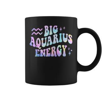 Aquarius Big Energy Retro Smile Flower Zodiac Birthday Coffee Mug - Thegiftio