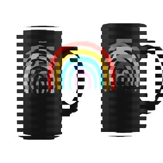 Arco Iris Diseño Colorido Cuello Taza de café - Regaloses