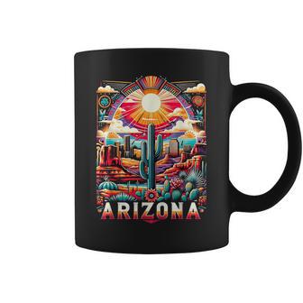 Arizona State Az Retro Desert Cactus Family Vacation Coffee Mug - Thegiftio