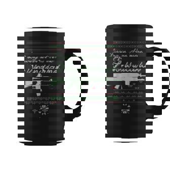 Armas Para Navidad Feo De Punto De Caza Rifle Militar Divertido Regalo Taza de café - Regaloses