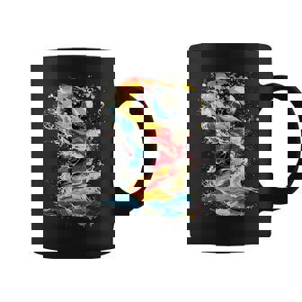 Artsy Water Polo Player On Abstract Art Water Polo Coffee Mug | Mazezy