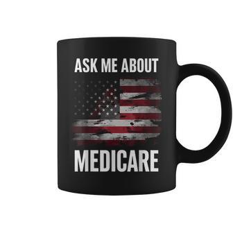 Ask Me About Medicare Small Black Coffee Mug - Thegiftio UK