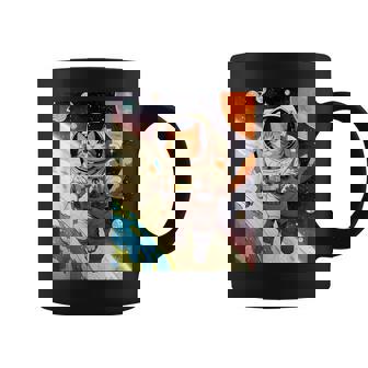 Astronaut Cat Space Cat Japanese Retro Kawaii Cute Coffee Mug | Mazezy