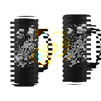 Astronaut Excavator In Space Planet Coffee Mug - Thegiftio