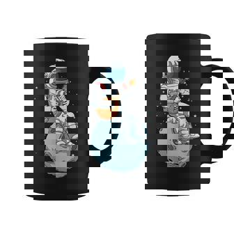 Astronaut Playing Mandolin Country Music Bluegrass Coffee Mug - Monsterry