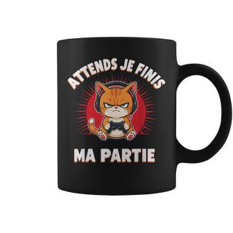 Attends Je Finis Ma Partie Drôle Humour Gaming Chat Gamer Tasse - Cadeauxyz