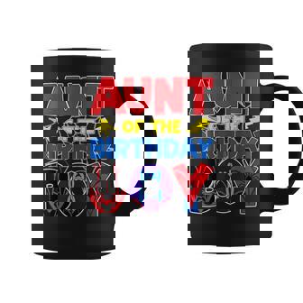 Aunt Of The Birthday Boy Matching Spider Family Birthday Coffee Mug - Monsterry