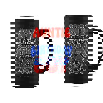 Auntie Of The Birthday Boy Costume Spider Web Birthday Party Coffee Mug - Thegiftio