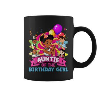 Auntie Of Birthday Girl Gracie Pink Doll Family Decorations Coffee Mug | Seseable UK