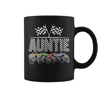 Auntie Retro Monster Truck Family Birthday Matching Coffee Mug - Thegiftio UK