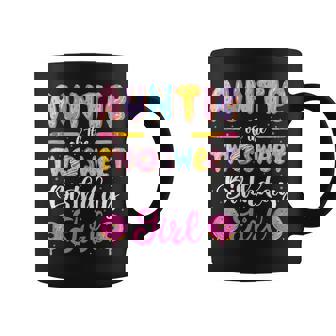 Auntie Of The Two Sweet Birthday Girl Donut 2Nd Birthday Coffee Mug - Seseable