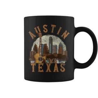 Austin Texas Tx Guitar Skyline Coffee Mug - Thegiftio UK