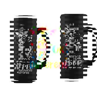 Autism Awareness Cute Giraffe Animal Its Ok To Be Different Coffee Mug - Monsterry